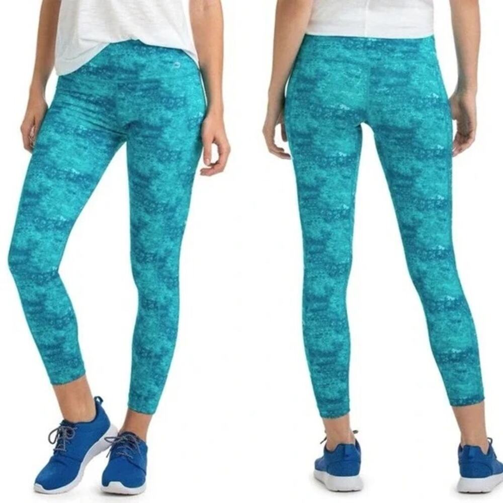 Women's Blue Patterned Leggings